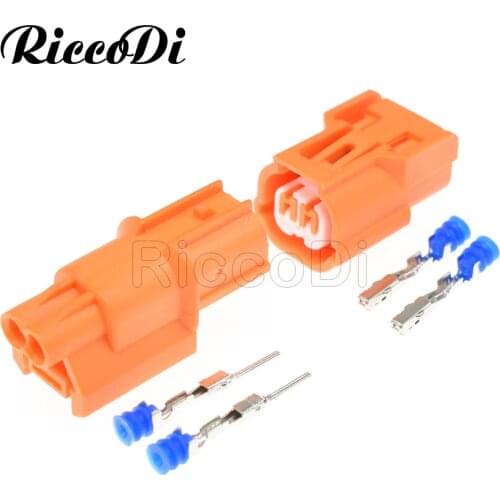 1/5/20Sets Kit 2 Way Male Female Orange Waterproof Connector Pressure Sensor Turn Signal Plug With Terminals 6188-0590 6189-0891