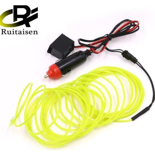 1m 3m 5m EL Wire Glow Flexible Neon Light LED Rope Light Strip Sewing Shoes Clothing Hat Sewn Stage Performances Show Decoration