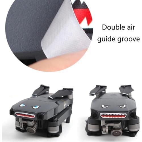 1 Set Sticker Decals Skin Protective Shark Adhesive Art Decals Outdoor Waterproof Shockproof for DJI Mavic Mini 2 Drone