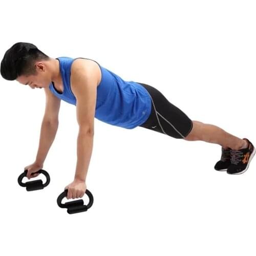 2 Pcs S Shape Push Up Stand Aluminium Push-Ups Stands Household Fitness Equipment Arm Strength Chest Muscle Back Training