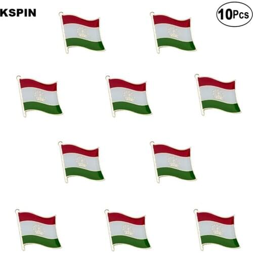 Tajikistan Flag Lapel Pin Flag badge Brooch Pins Badges 10Pcs a Lot