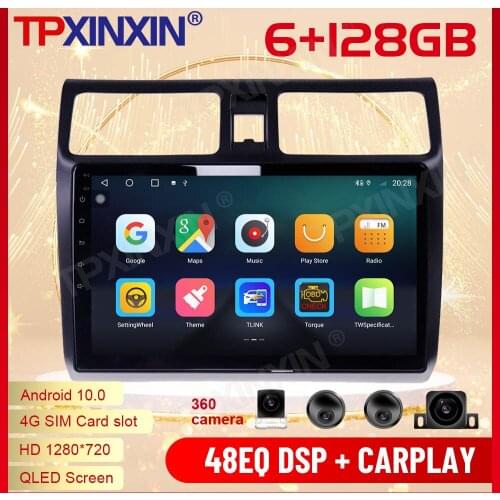 2 Din Carplay Android Radio Receiver Multimedia For SUZUKI SWIFT 2003 2004 2005 2006 2007 2008 2009 2010 GPS Recorder Head Unit