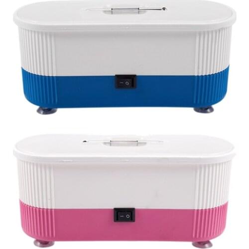 2 Pcs Ultrasonic Jewelry Cleaner Denture Eye Glasses Coins Silver Cleaning Machine Jewelry Parts Glasses, Blue+Red