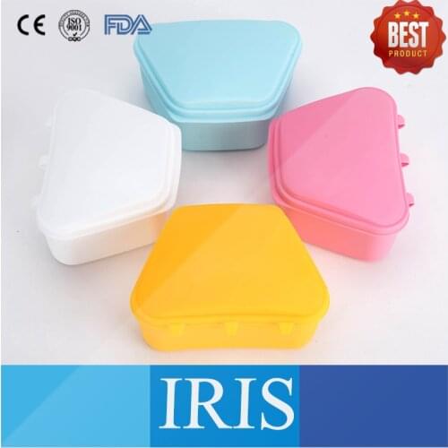 20 Pieces Ladder Shape Plastic Denture Bath Box Case Dental False Teeth Appliance Container Trapezium Denture Storage Boxes