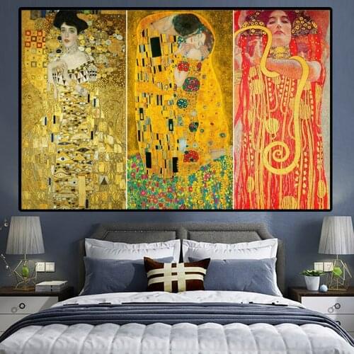 3D Full Diamond Painting Mosaic Gustav Klimt Adele Bloch Full Square Round Rhinestones Daimond Embroidery Cross Stitch Kits Art