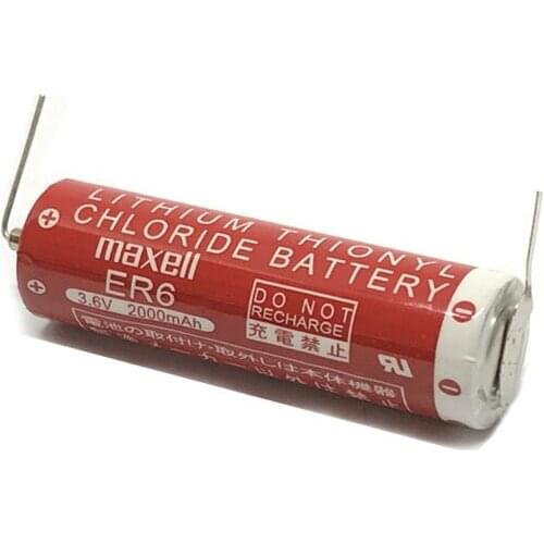 Maxell ER6 3.6V 2000mah Horned Lithium Thionyl Chloride Li-ion Battery PLC Batteries Cell ER 6