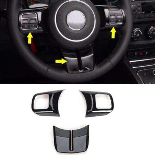 BBQ@FUKA Steering Wheel Cover Trim Fit Jeep Wrangler Compass Patriot Grand Cherokee 2011-2016