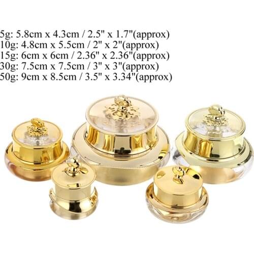 5-50g Crown Empty Makeup Sample Pot Bottle Nail Cosmetic Cream Lotion Container