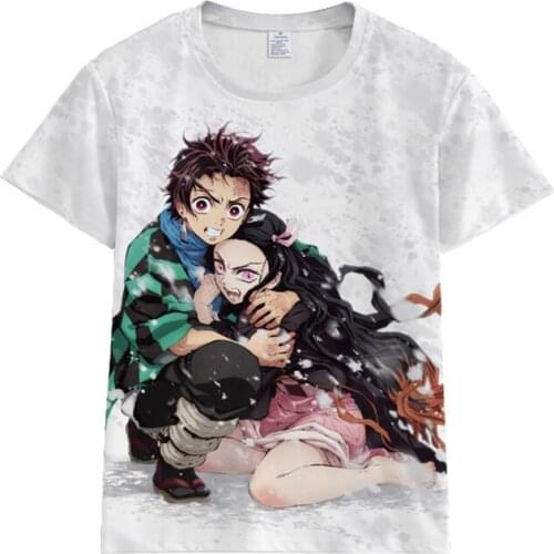 Cosplay Devil Blade Boy Top Clothes Fashion Demon Killer T-shirt Summer Cartoon T-shirt Novelty Anime Short Sleeve