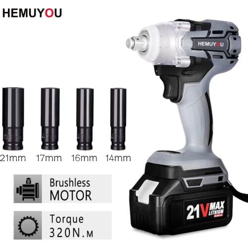 Electric Impact Wrench, Rechargeable Electric Drill 1/2 Inch Wrench Power Tool, Suitable For Makita 21V Battery