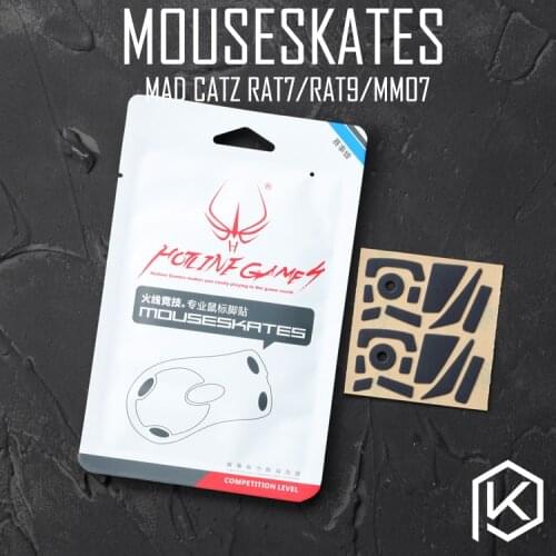 Hotline games 2 sets/pack original competition level mouse feet skates gildes for mad catz rat7 rat9 mmo7 0.6mm thickness