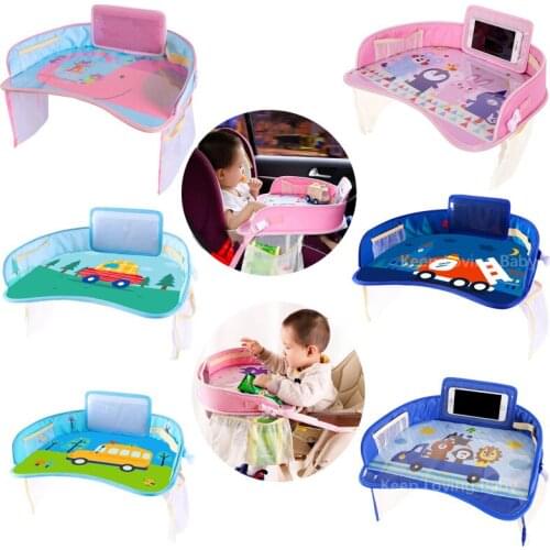 IMBABY Multifunctional Cartoon Car Safety Seat Tray Waterproof Stroller Holder Kids Toy Food Drink Table Car Baby Seat Table