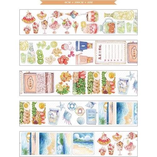 Summer Drinks Washi Tape for Card Making Bullet Journal DIY Scrapbooking Decorative Sticker