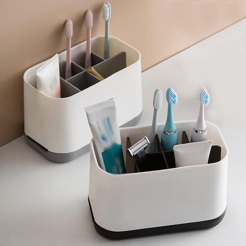 Multifunction Electric Toothbrush Draining Rack Toothpaste Holder Toilet Bathroom Shelf razor makeup Cleaning Brush Storage Box