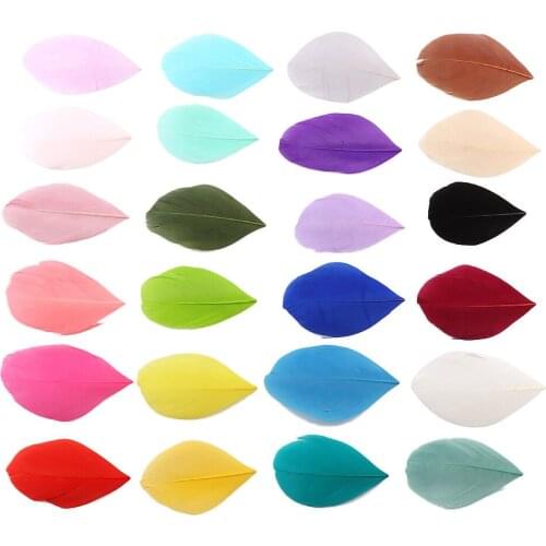 Natural Goose Feather 40-80mm Macaron Feathers Plumes DIY Jewelry Craft Making Wedding Party Decoration Accessories 50pcs