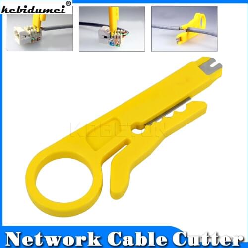New Network UTP Cable Cutter Stripper household Rotary Punch Down RJ45 Cat5 RJ12 RJ11 Punch Down Wire Tool with high quality