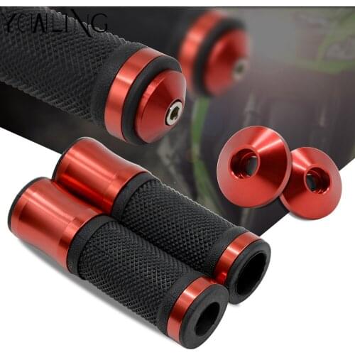 New Arrival Motorcycle 22mm Street & Racing Moto Grips with end CNC billet Handlebar Grips Bar Ends Slider for dirt bike