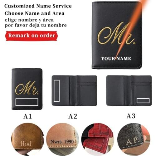 Passport Holder Ladies Men Leisure Travel Name Engraved Husband And Wife Credit Card Holder Custom Bank Card ID Boarding Pass