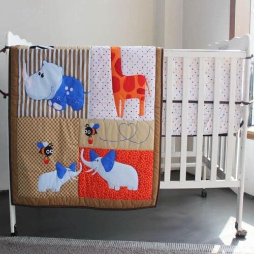 High Qulity Crib Quilt 100%Cotton Cuna Quilt Baby Quilt for Newborn boy girl 84x107cm