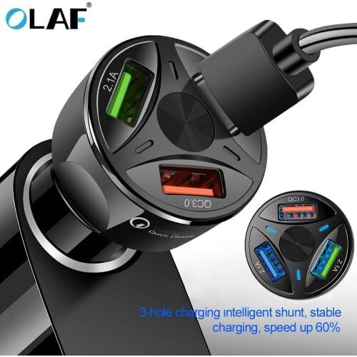 OLAF USB Car Charger Quick Charge 4.0 3.0 for iPhone Samsung Xiaomi Fast Charger QC 3.0 QC 4.0 Mobile Phone Car-Chargers