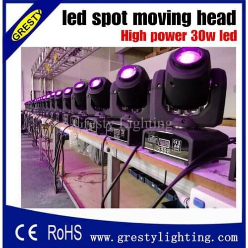 Wholesale price 30W New Disco nightclub dj Mini 30W led Moving Head spot Lights 7gobo 7 color DMX 7/12CH led spot light