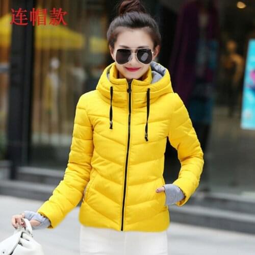 2018 New Pattern Suit-dress Korean Self-cultivation Even Hat Thickening Down Cotton Short Coltsfoot Dress Glove