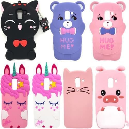 Silicone Case For Samsung Galaxy J4 J6 J8 2018 Case J600 J400F 3D Cartoon Cute Cases For Samsung J6 J4 Plus Cover Coque Fundas