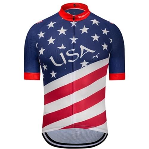 Weimostar 2018 Cycling Jersey Sports USA Cycling Clothing Bike Wear Clothes Short Maillot Roupa Ropa De Ciclismo Hombre Verano