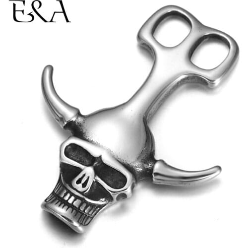 2pieces Stainless Steel Mirror Finish Double Hole 5.5mm Punk Hook Clasp for Bracelet Jewelry Making Findings DIY Accessories