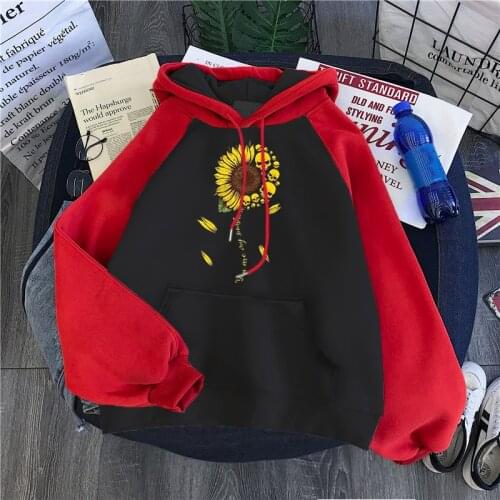 Horror Sunflower Of Yellow Skulls Womens Sweatshirt Cute Loose Casual Hoody Raglan Fleece Hoodie Street Fashion Hoodies Womens