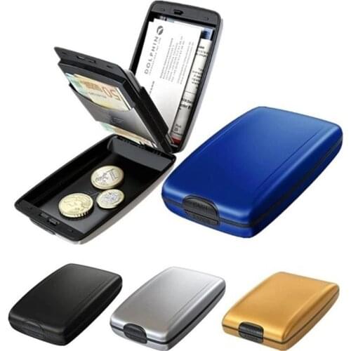 Aluminium Alloy Bankcard Blocking Hard Case Wallet Credit Card Anti-RFID Scanning Protect Card Holder