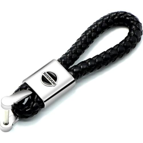 1PCS New Car Badge Keychain Keyring Weaving For Nissans Nismo X-trail Almera Qashqai Tiida Teana