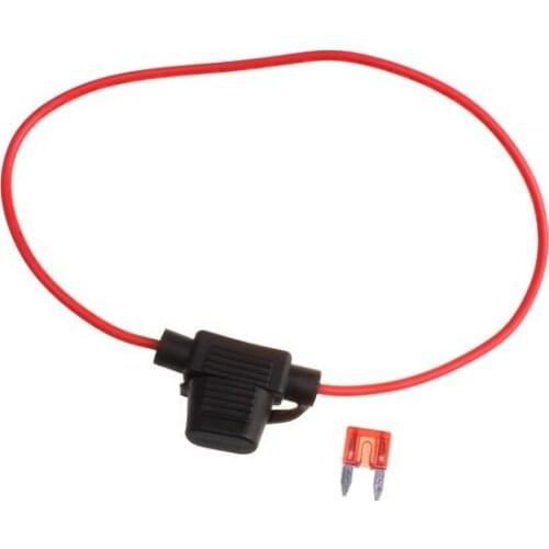 1Pcs Waterproof Power Socket Mini Blade Type In Line Fuse Holders with 10A Fuse Car Replacement Fuses Auto Accessories