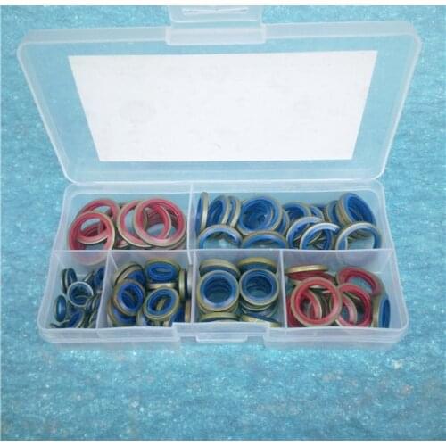100PCS Diesel Pump Common Rail Injector Repair Kits Rubber Washer O Ring Gasket Pad