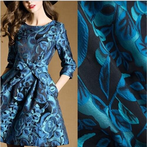 145cm width France Imported Metallic Jacquard Brocade Fabric,3D jacquard yarn dyed fabric patchwork for Women Coat Dress Skirt