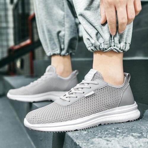 2021 Summer Men Shoes Big Size High Quality Fashion Breathable Gym Shoes Outdoors Net Shoes Men Light Comfortable Casual Shoes