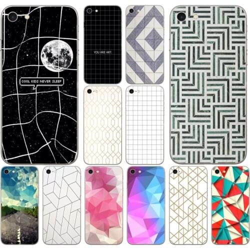 248DD topaz ruby crystal hon Dazed Geometric Soft Silicone Cover Case for iphone 5 5s se 6 6s 8 plus 7 7 Plus X XS SR MAX case