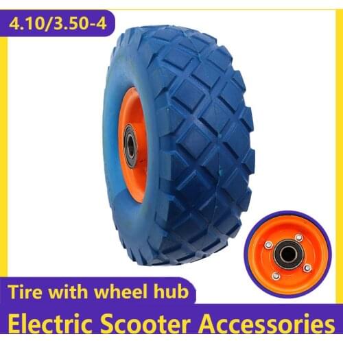 4.10/3.50-4 Pneumatic Tire with Wheel Hub 410/350-4 4.10-4 tires Fit Electric Tricycle Trolley Electric Scooter Warehouse Car
