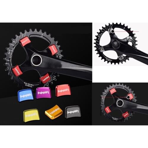 4 Pieces Aluminum Alloy Bike Chain Wheel Nails Ultralight MTB Road Bicycle Crank Plate Crankset Screws Nut