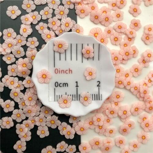 50g Pink Flower Polymer Clay Sprinkle For Kids Diy ,Soft Clay For Craft Clay/Nail Art /Scrapbook Decoration DIY, Craft Filler