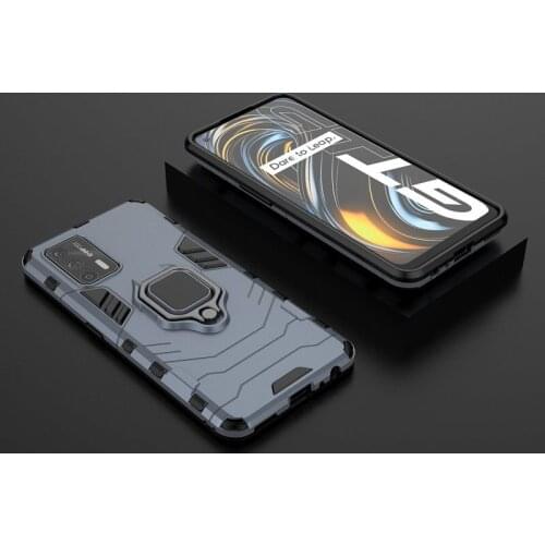 For Realme GT 5G RMX2202 Armor Finger Ring Hard Phone Case Cover Fundas Capa Etui