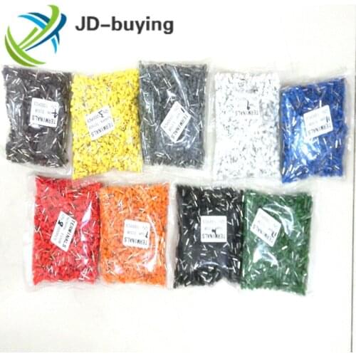 E1508 1000pcs 16 AWG 1.5mm2 Insulated Cord End Terminal Wire Ferrules