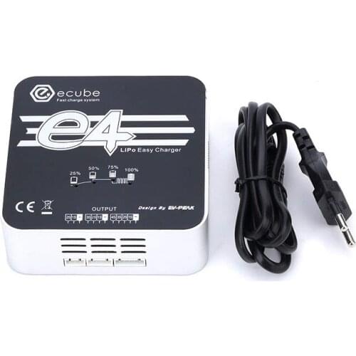 EV-Peak E4 50W 4A AC Fast Balance Charger for 2S-4S LiPo Battery