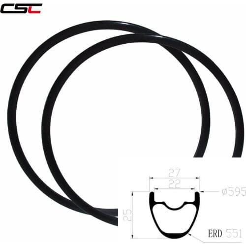 CSC 27.5er Mountain Carbon bicycle Rims 27mm width 25mm deep 27.5" MTB 28 32H tubeless Carboron bike RIM 3k UD matte glossy