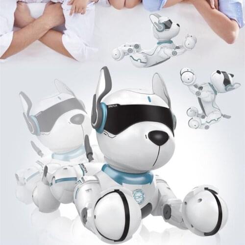 Remote Control Robot Dog Toy for Kids Early Education Toy Intelligent Programming Smart Stunt Puppy Robot