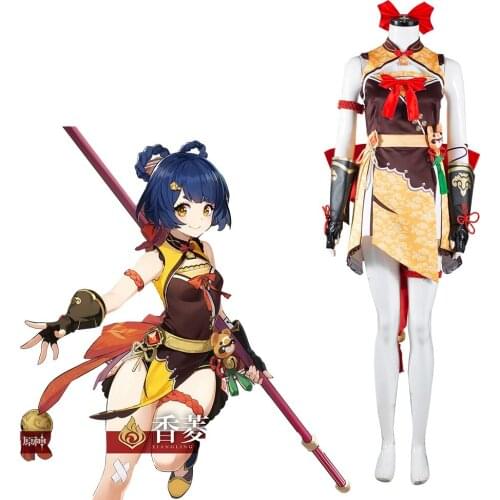 Genshin Impact Xiangling Cosplay Costume Outfits Halloween Carnival Suit