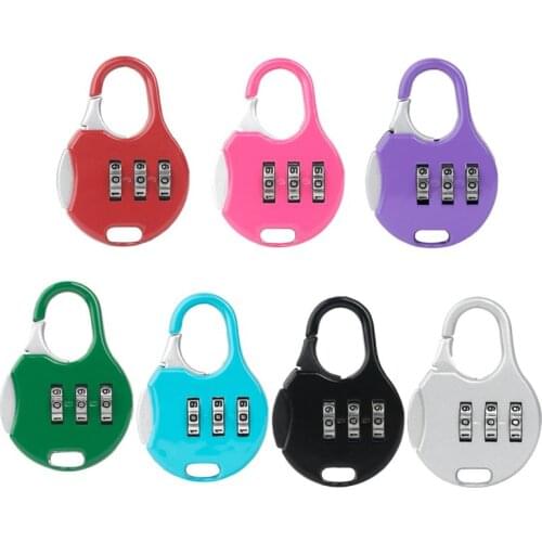 1pc 3 Digit Combination Padlock Number Code Password Security Travel Safe Lock