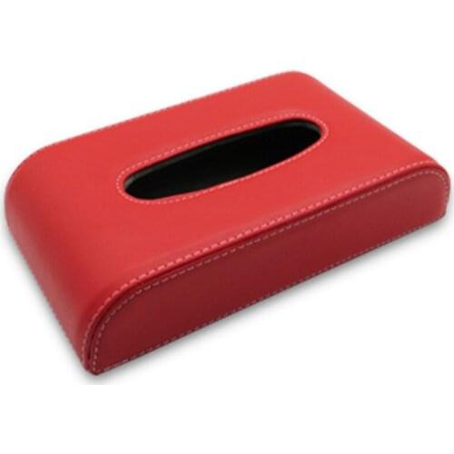 Container Towel Napkin Paper Holder for Car Interior Styling PU Leather Car Tissue Box Home Bathroom Auto Tissue Box