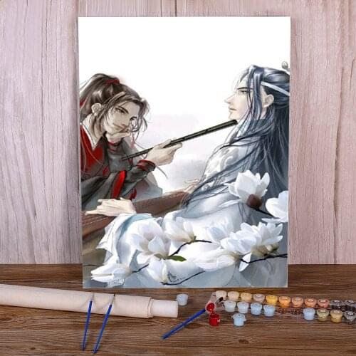 Mo Dao Zu Shi Coloring By Numbers Painting Complete Kit Oil Paints 50*70 Boards By Numbers Handmade Adults Handiwork Drawing