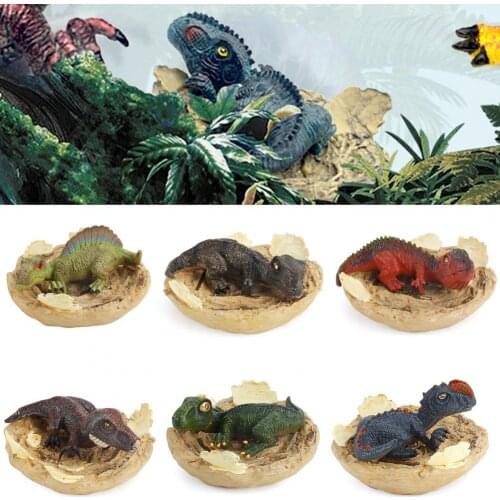 Dinosaur Models Toys Eco-friendly Attractive PVC Broken Shell Dinosaur Egg Decoration for Gifts